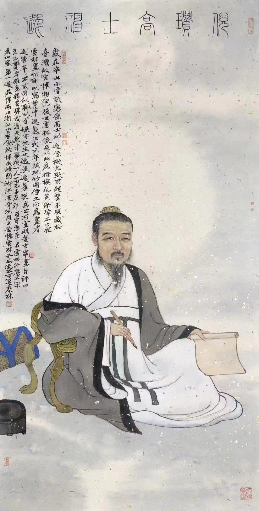 倪春林的“生宣重彩”工笔人物画，打破了“工笔”与“写意”之间的观念壁垒