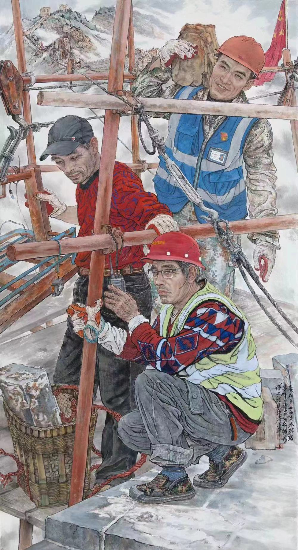 倪春林的“生宣重彩”工笔人物画，打破了“工笔”与“写意”之间的观念壁垒
