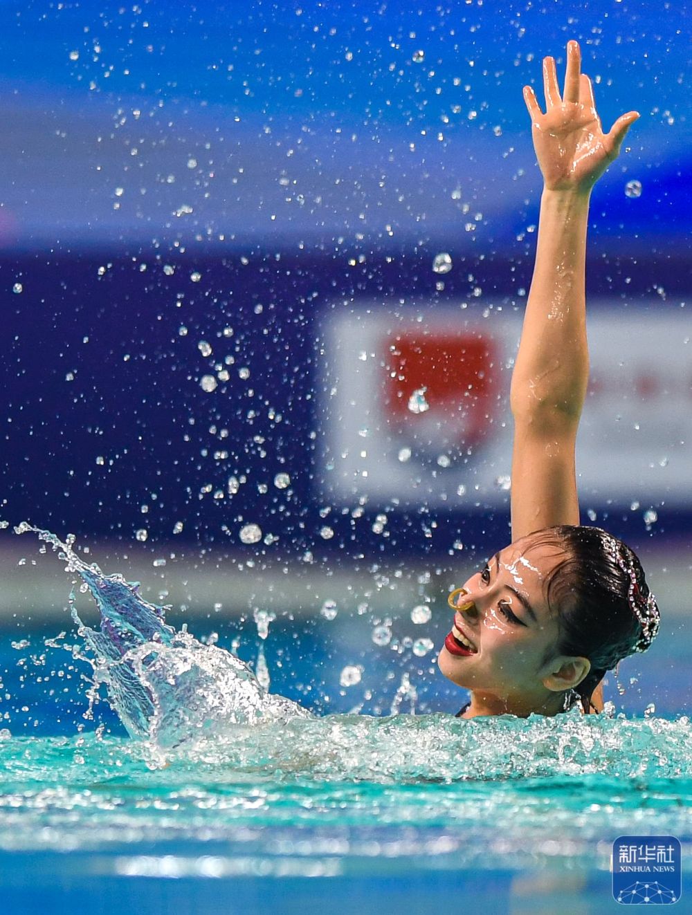 花样游泳|全国冠军赛:张海亚夺得女子单人自由自选冠军