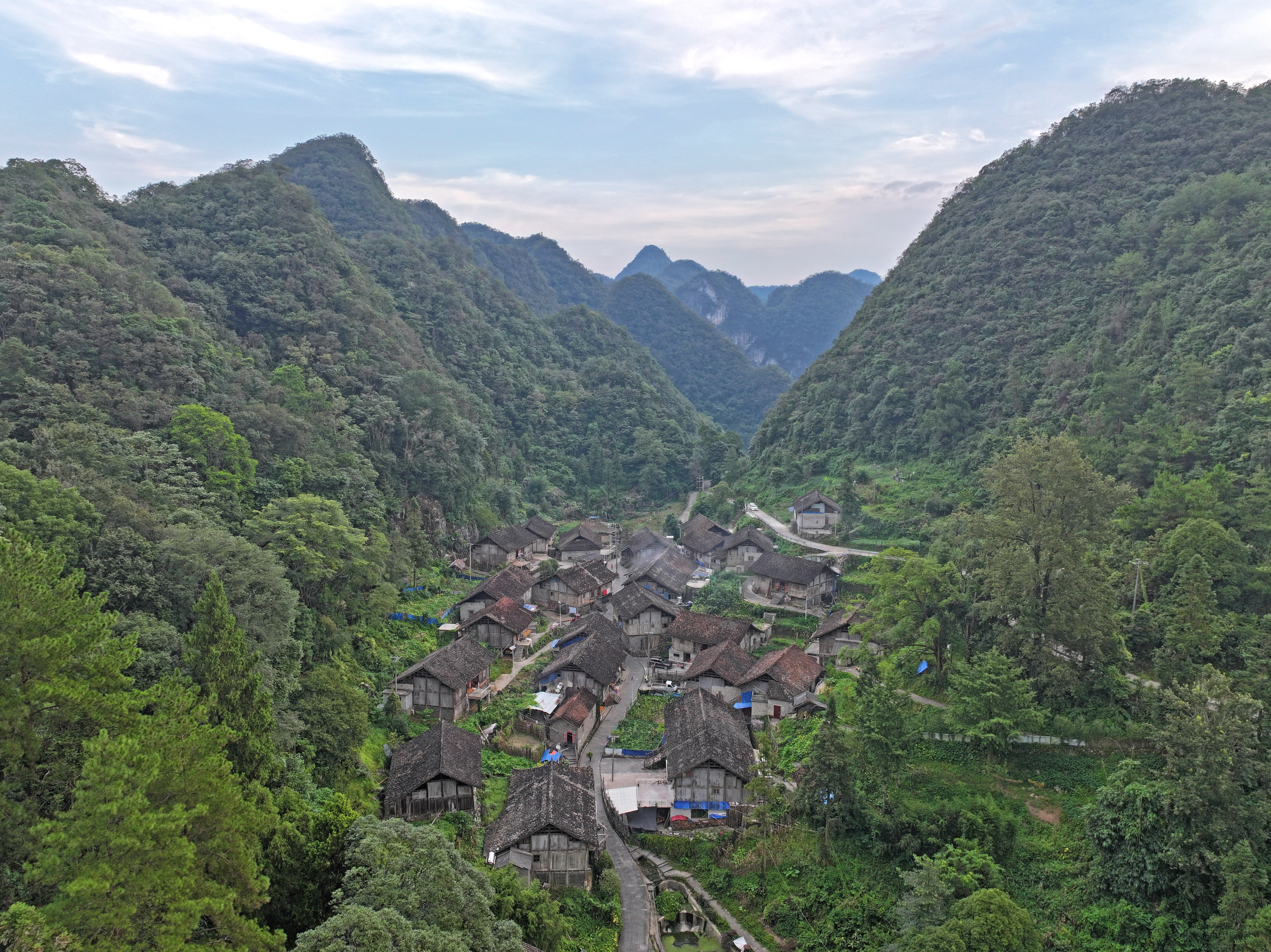 山区村庄自然风景图片图片