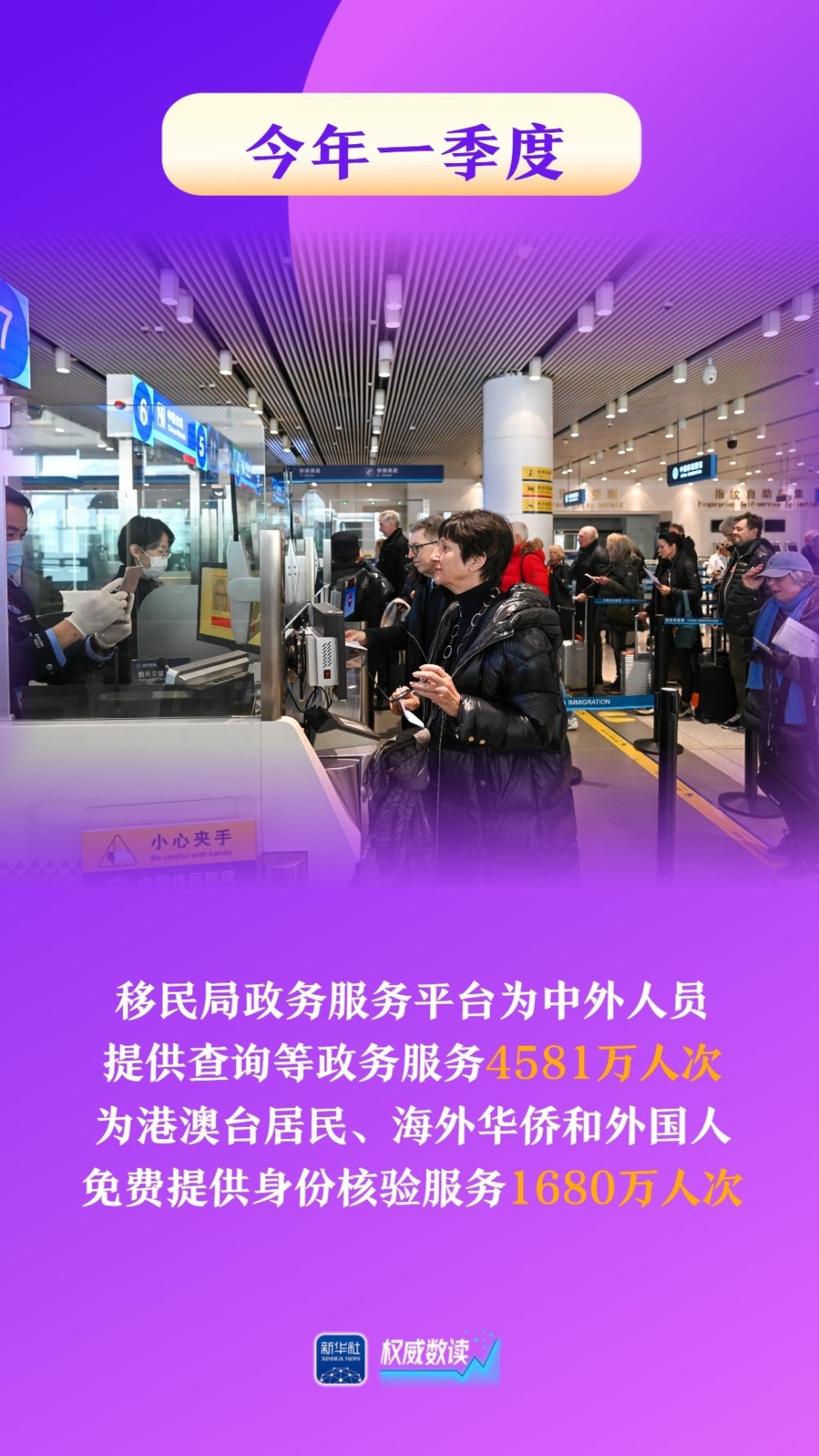 权威数读｜同比上升33.4%！一季度外国人出入境超1700万人次