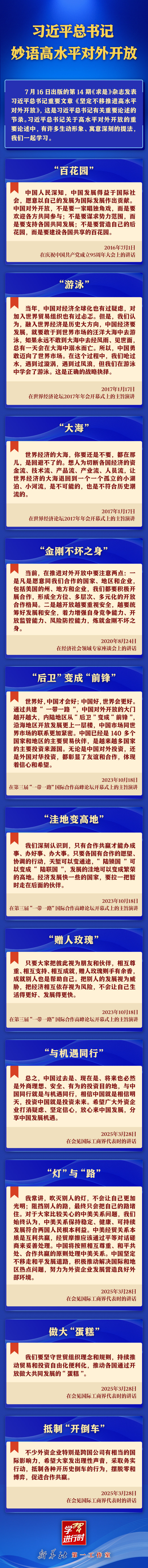 學習進行時｜習近平總書記妙語高水平對外開放