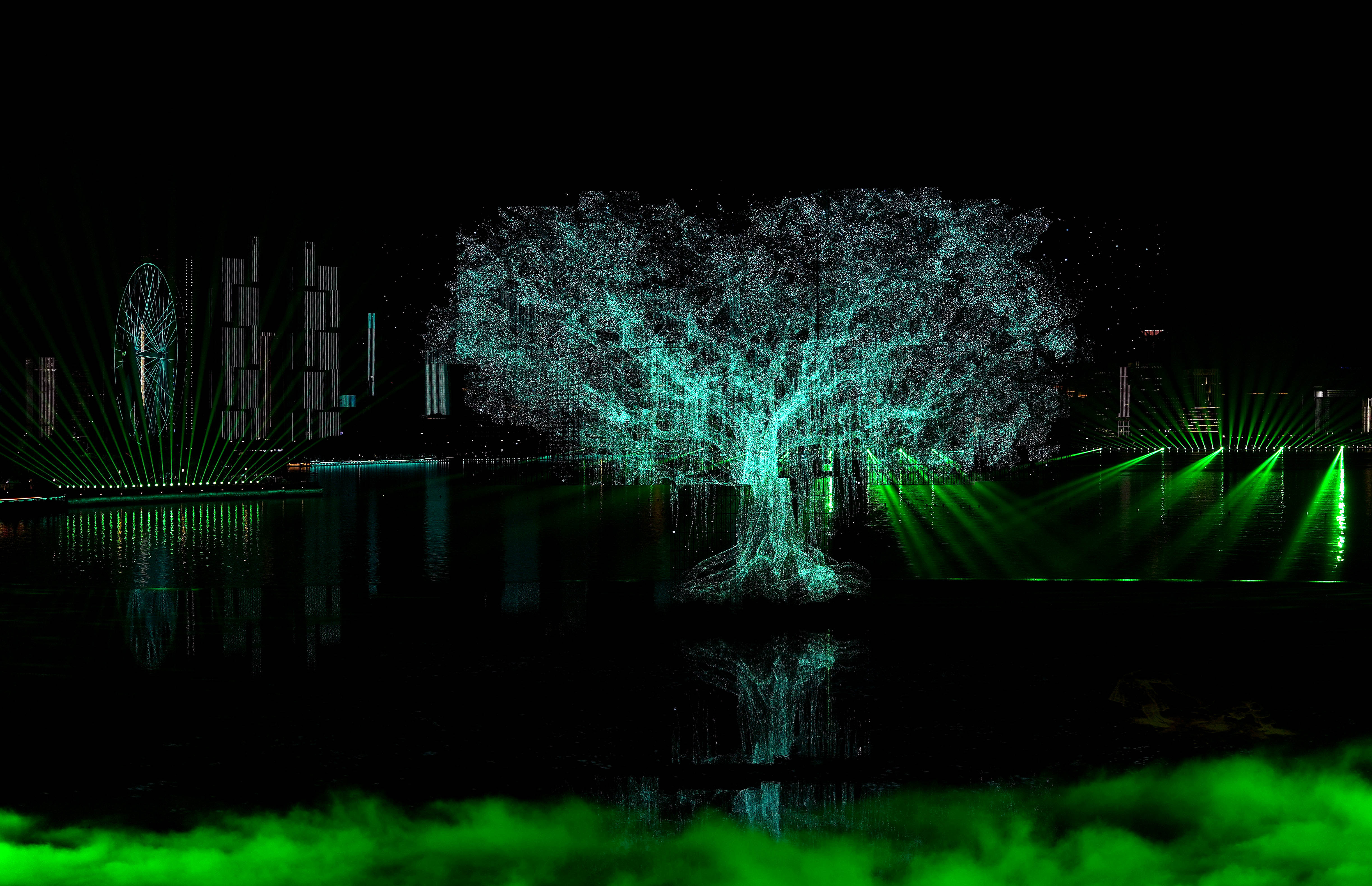 ↑ 这是拍摄的闭幕式现场。 新华社记者 薛宇舸 摄</p><p style=