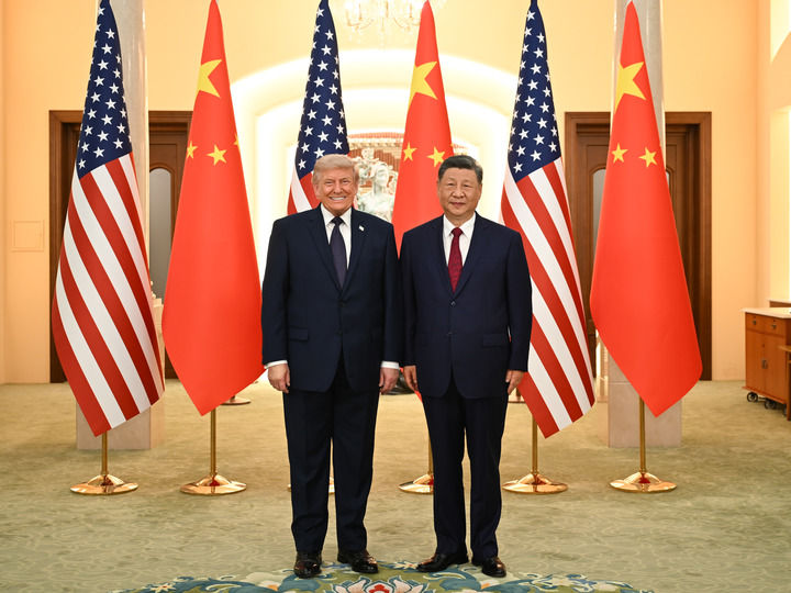 5月14日晚，国家主席习近平在北京人民大会堂举行宴会，欢迎美国总统特朗普访华。新华社记者 李响 摄