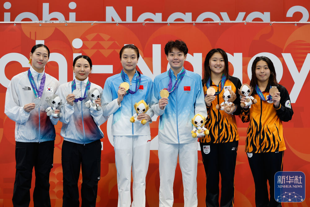 亚运会｜陈艺文、陈佳获跳水女子双人3米跳板冠军