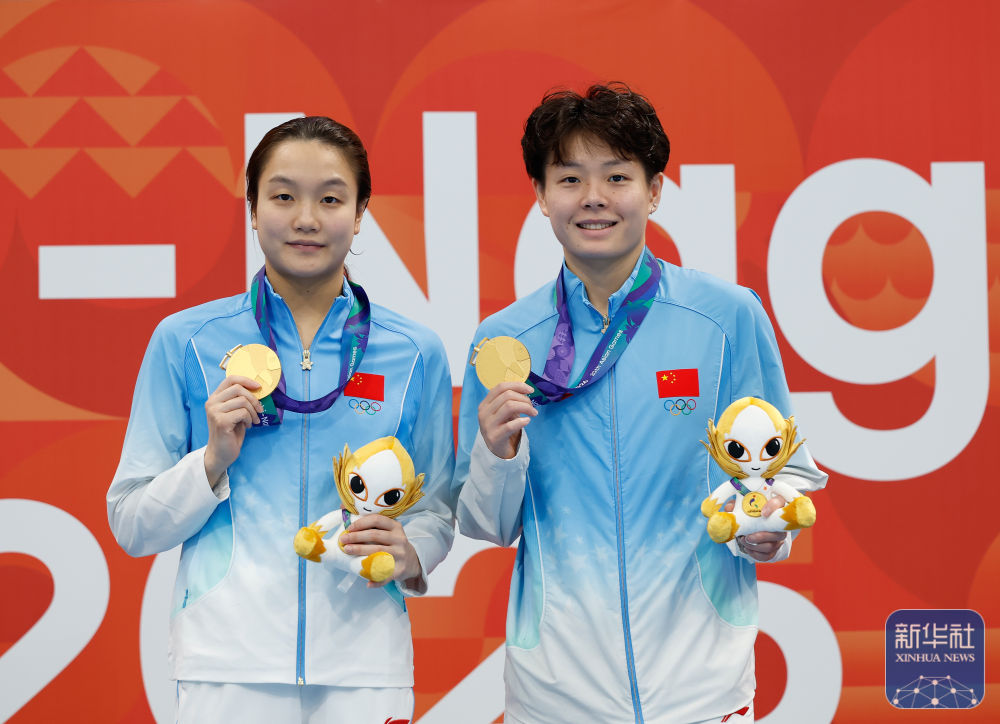 亚运会｜陈艺文、陈佳获跳水女子双人3米跳板冠军