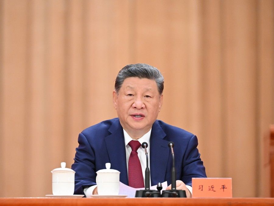 2026年7月1日上午,庆祝中国共产党成立105周年大会在北京人民大会堂隆重举行。中共中央总书记、国家主席、中央军委主席习近平发表重要讲话。新华社记者 李响 摄